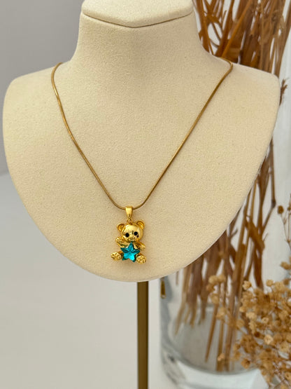 AYICIK DETAYLI GOLD ÇELİK KOLYE