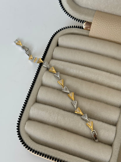 İTHAL ÜÇGEN ÇİFT RENK BİLEKLİK