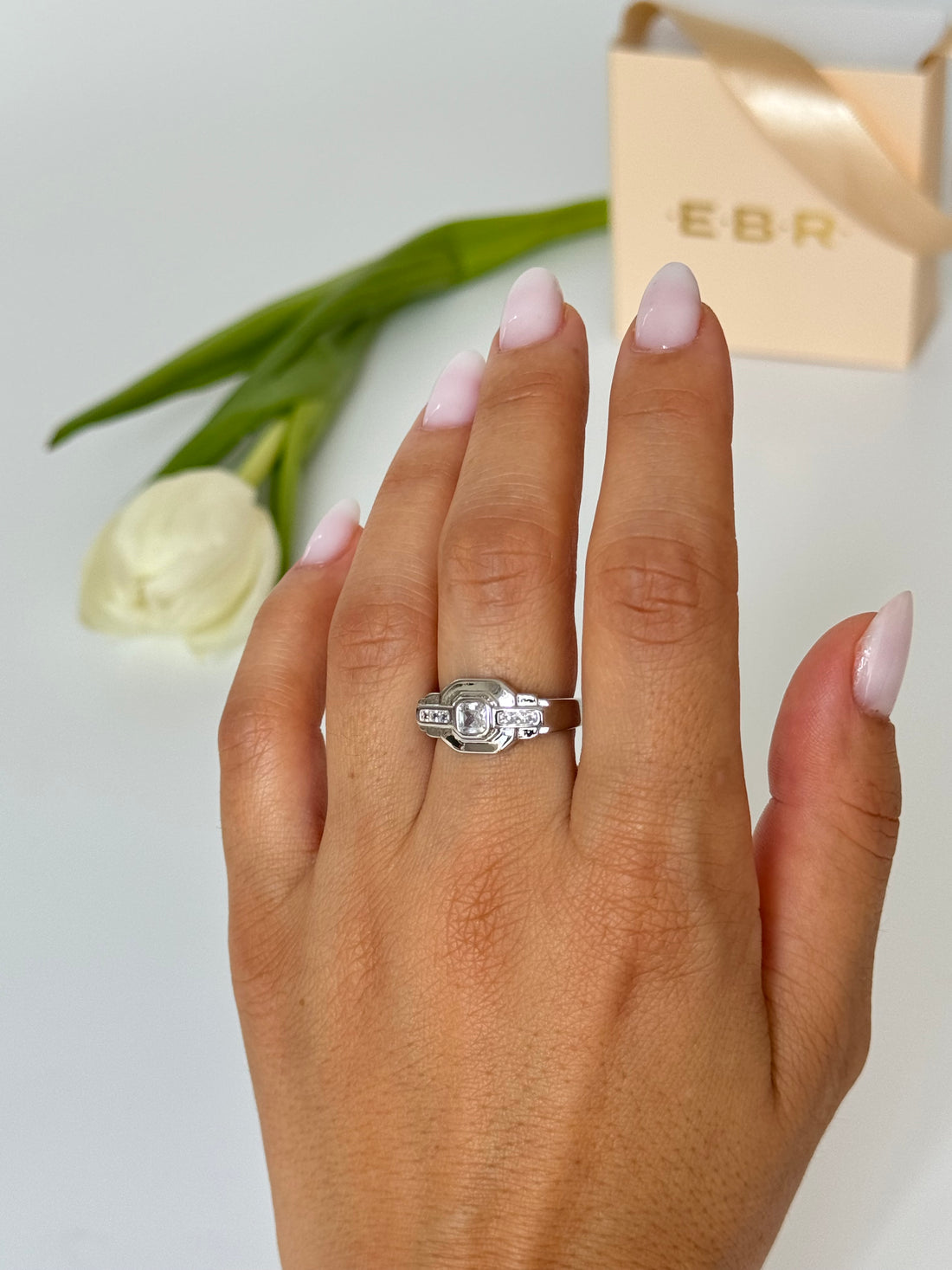 İTHAL TAŞLI VİNTAGE SİLVER AYARLANABİLİR YÜZÜK