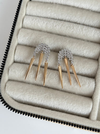 İTHAL OK DETAYLI ÇİFT RENK KÜPE