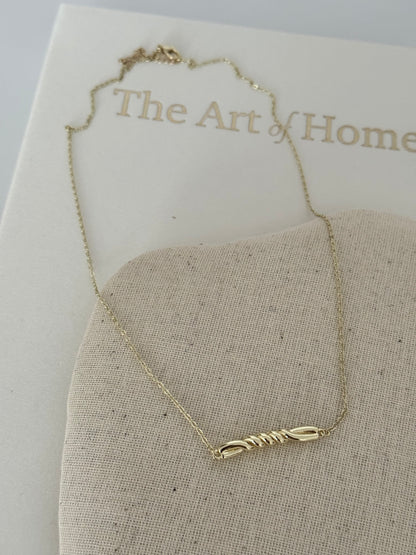 ANAİS BURGU DETAYLI GOLD KOLYE