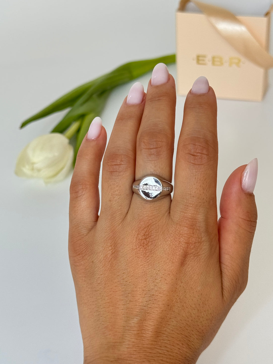 İTHAL TAŞLI SİLVER AYARLANABİLİR YÜZÜK