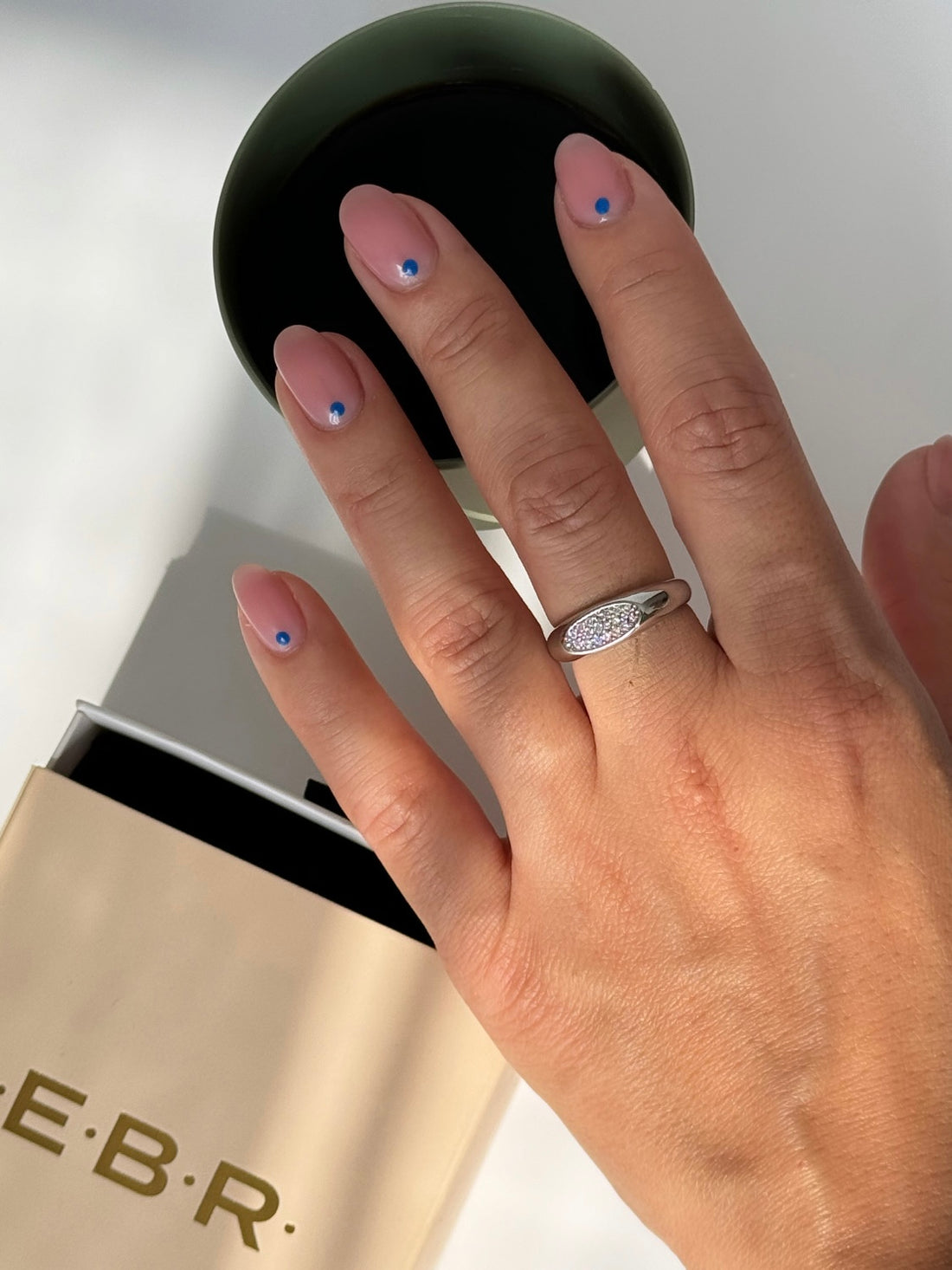 İTHAL TAŞ DETAYLI SİLVER AYARLANABİLİR YÜZÜK