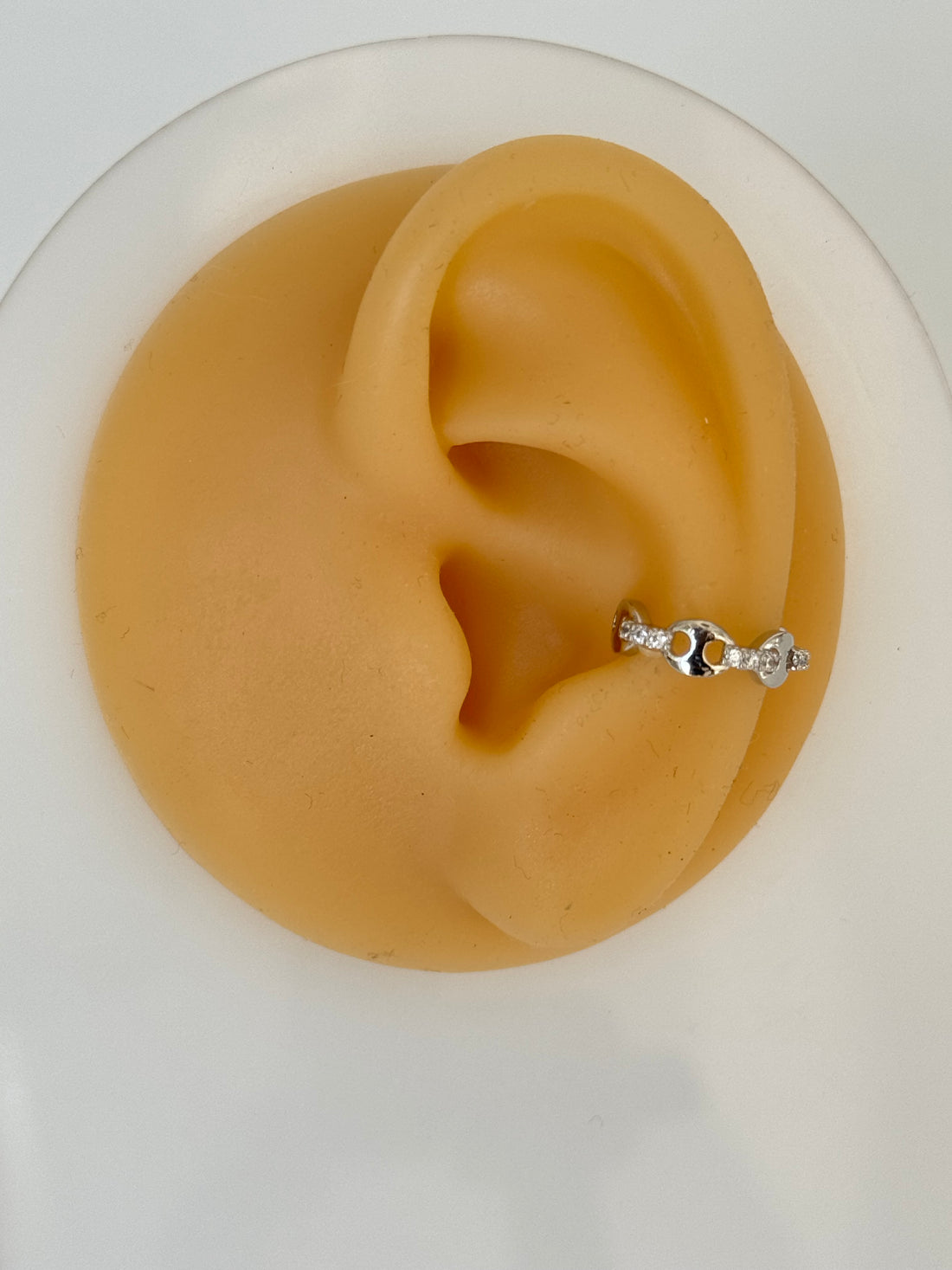 İTHAL DETAYLI SİLVER KIKIRDAK KÜPE EARCUFF