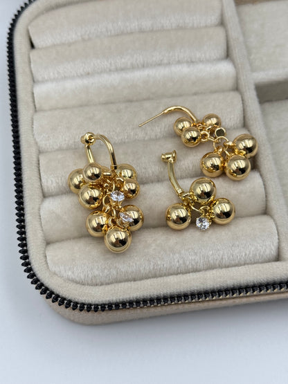 İTHAL BONCUKLU GOLD KÜPE