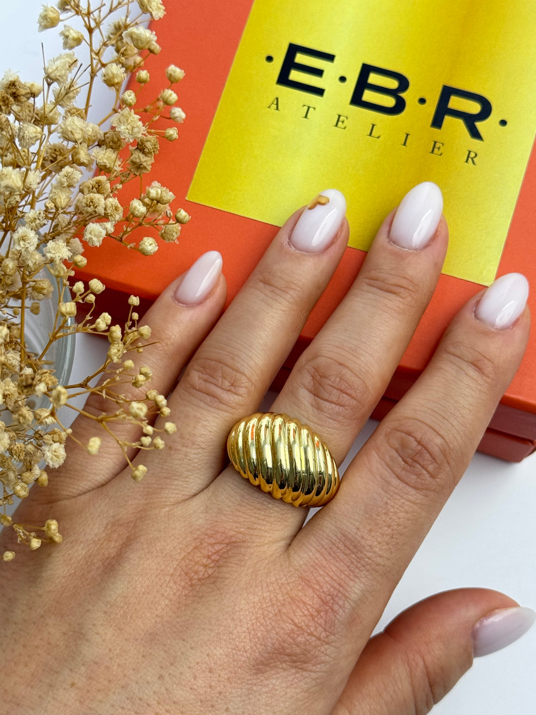 ELARİN BOMBELİ GOLD AYARLANABİLİR YÜZÜK