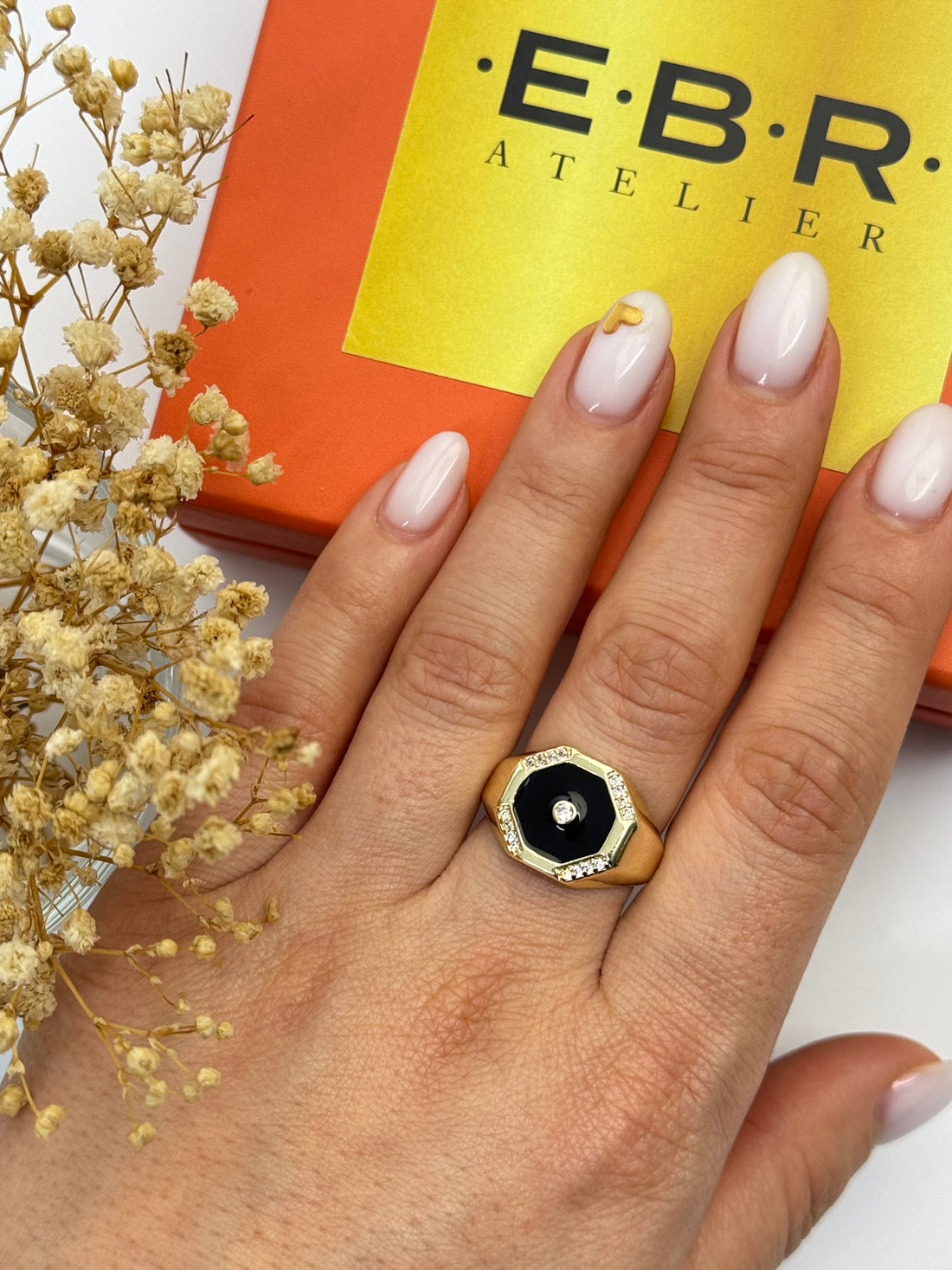 İTHAL SİYAH MİNELİ AYARLANABİLİR YÜZÜK