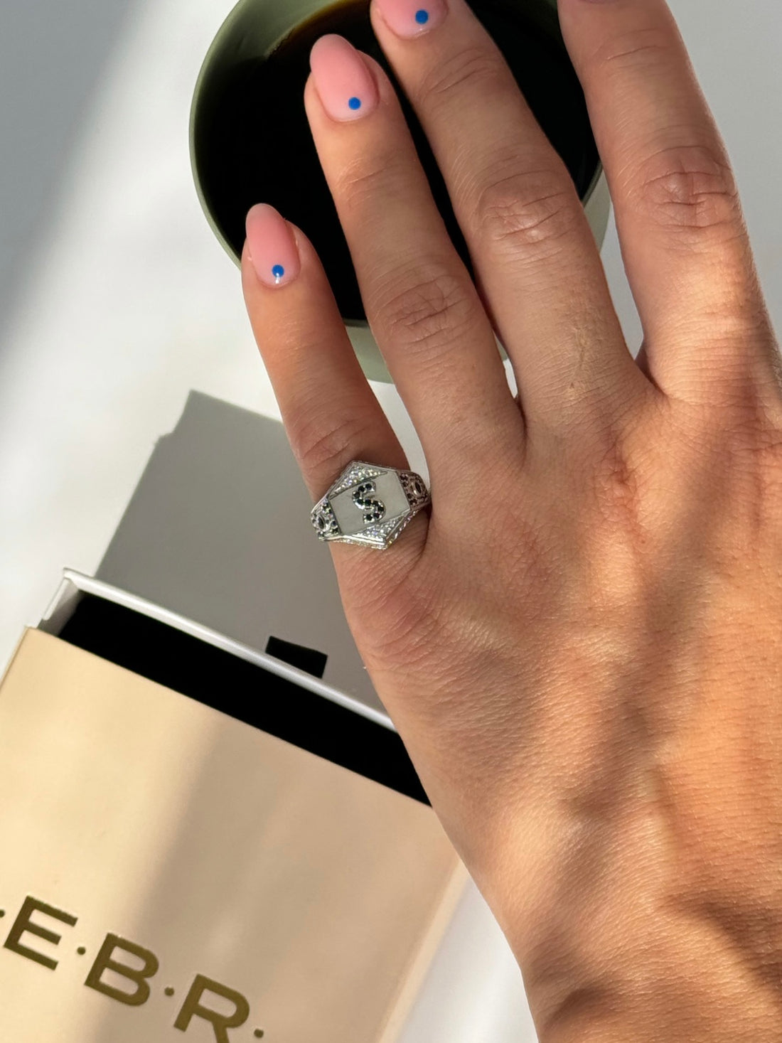 İTHAL S HARF AYARLANABİLİR SİLVER SERÇE PARMAK YÜZÜK