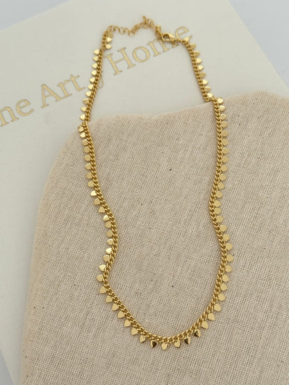 VİONNA KALP DETAYLI GOLD KOLYE