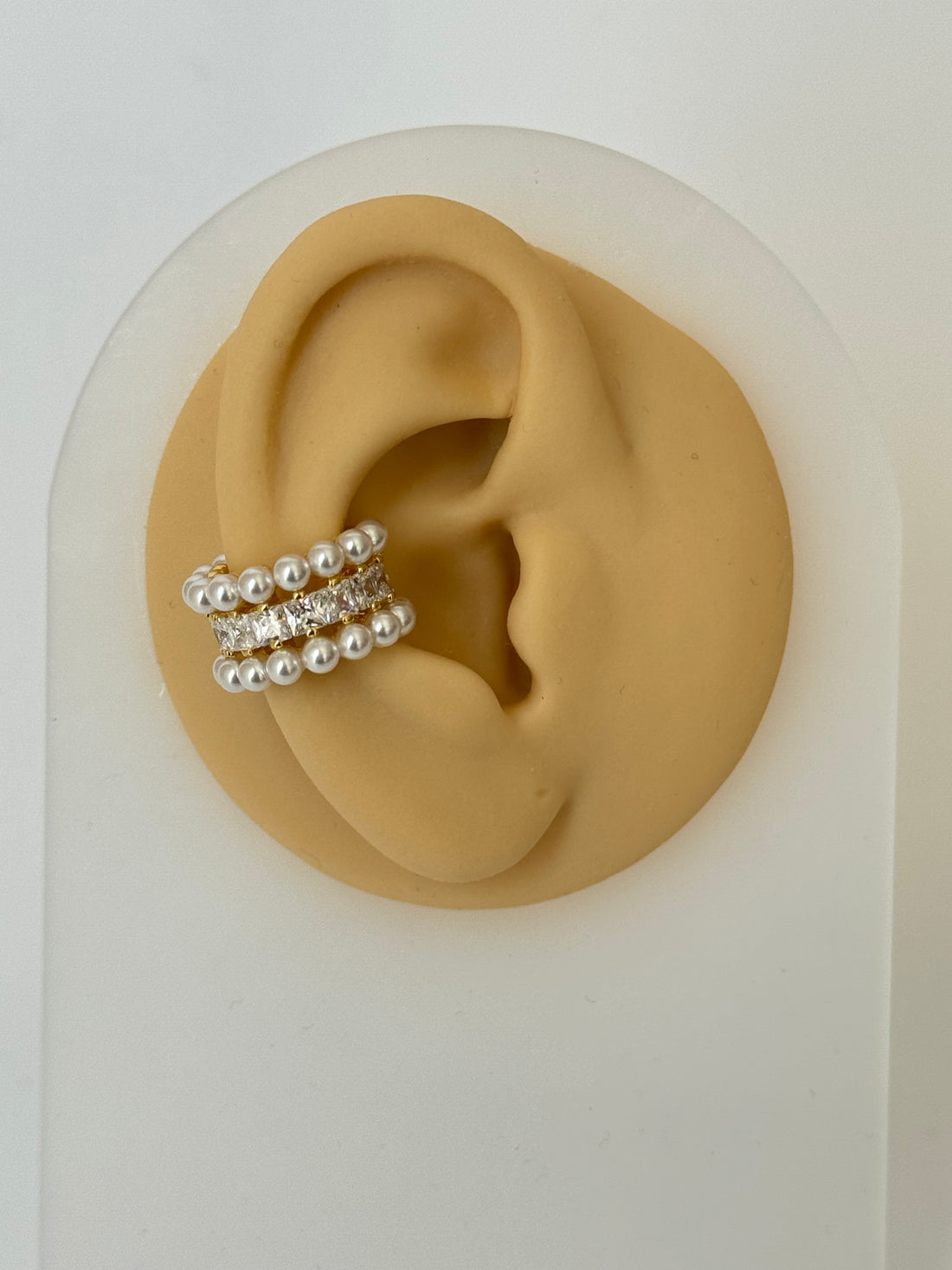 RİSA İNCİ DETAYLI GOLD KIKIRDAK KÜPE EARCUFF