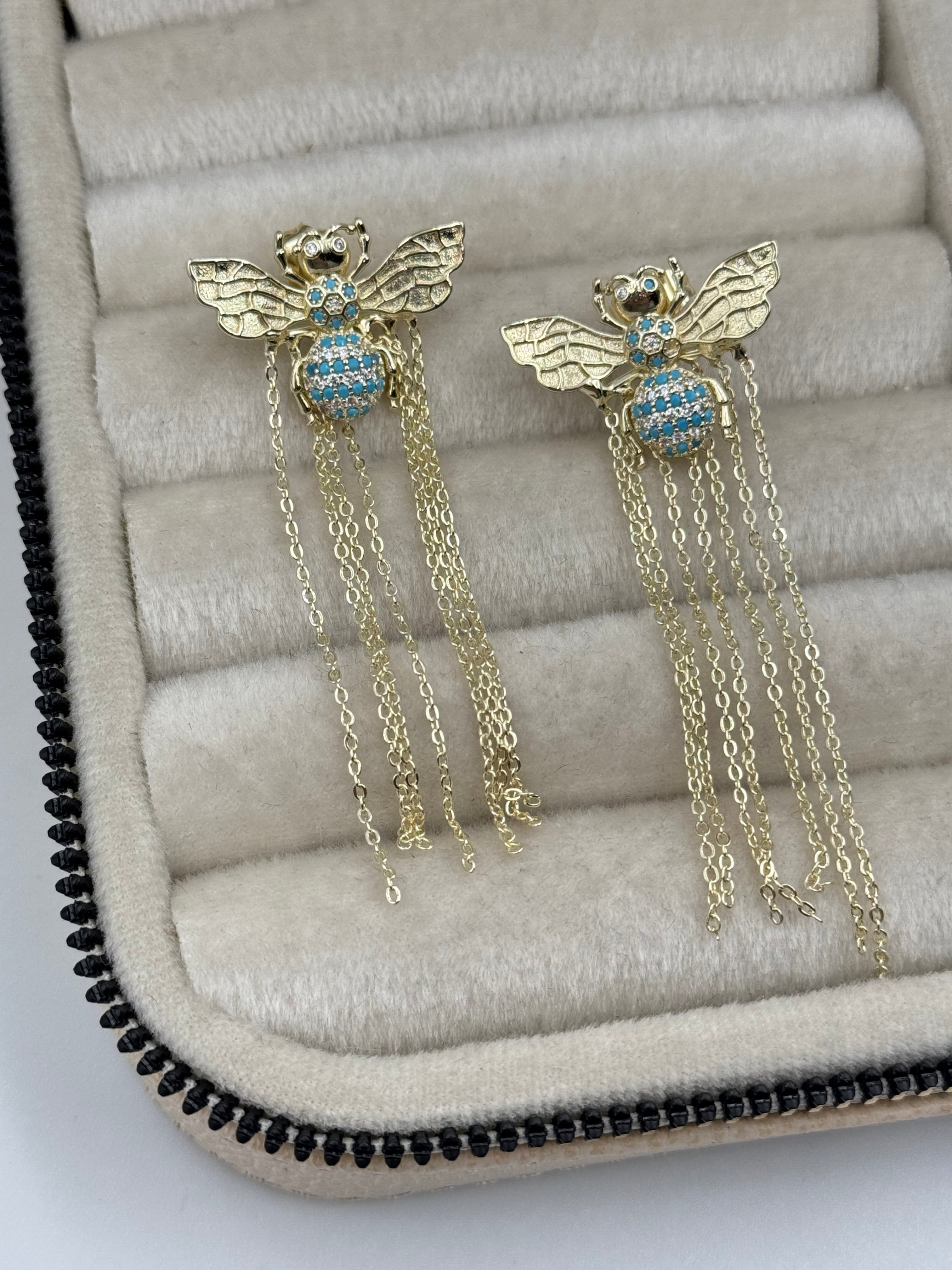 İTHAL ARILI SALLANTILI GOLD KÜPE