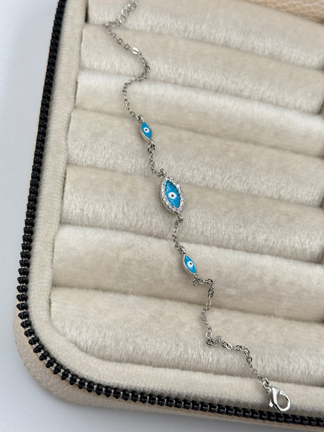 NERA NAZAR BONCUK DETAYLI SİLVER BİLEKLİK