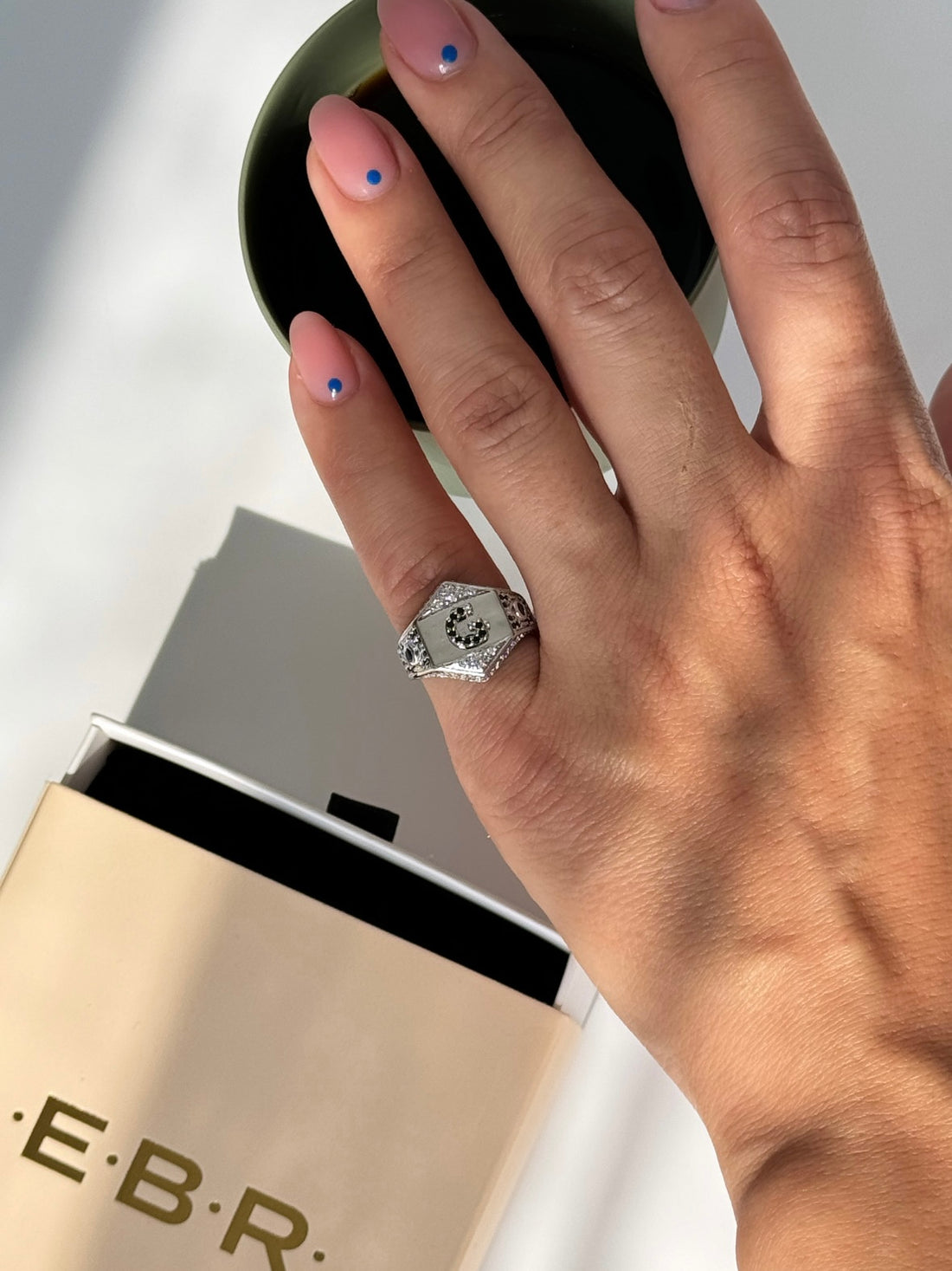 İTHAL G HARF AYARLANABİLİR SİLVER SERÇE PARMAK YÜZÜK