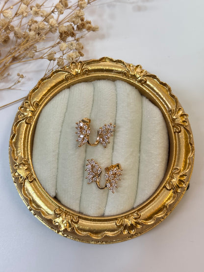 TAŞLI MELEK KANADI GOLD KÜPE
