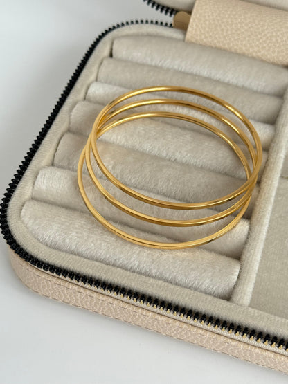 İTHAL 3LÜ GOLD AJDA BİLEZİK (6.5cm)