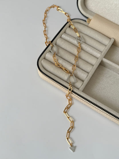 İTHAL TAŞLI ROSE GOLD Y KOLYE