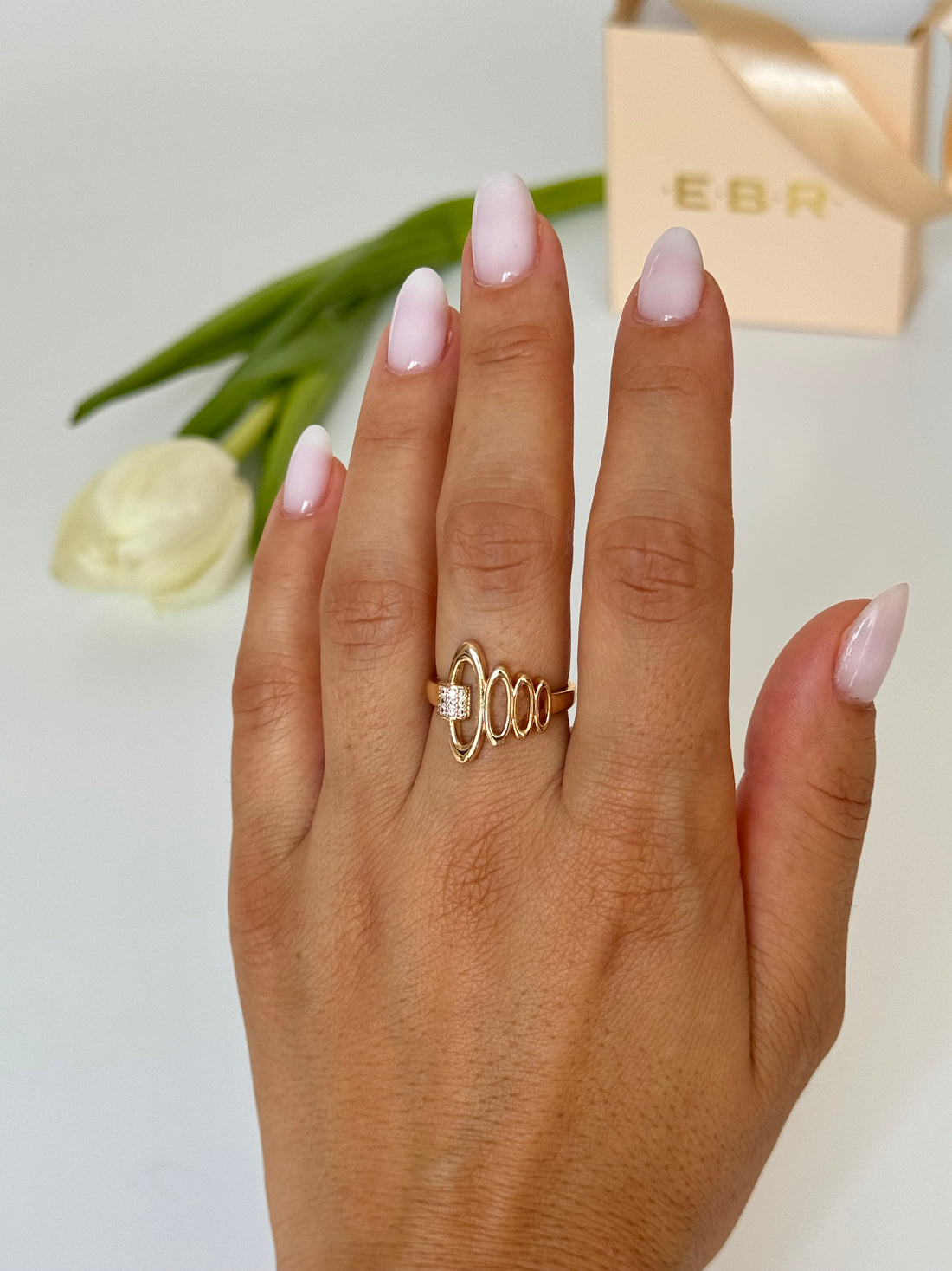 İTHAL DETAYLI GOLD AYARLANABİLİR YÜZÜK