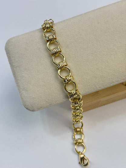 İTHAL HALKA DETAYLI GOLD BİLEKLİK