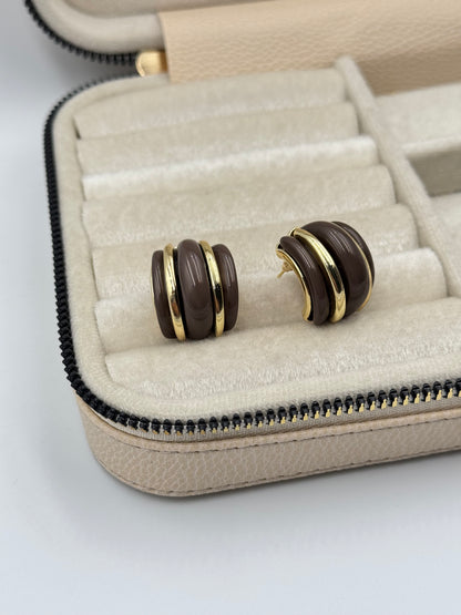 İTHAL KAHVERENGİ KEMİK KÜPE