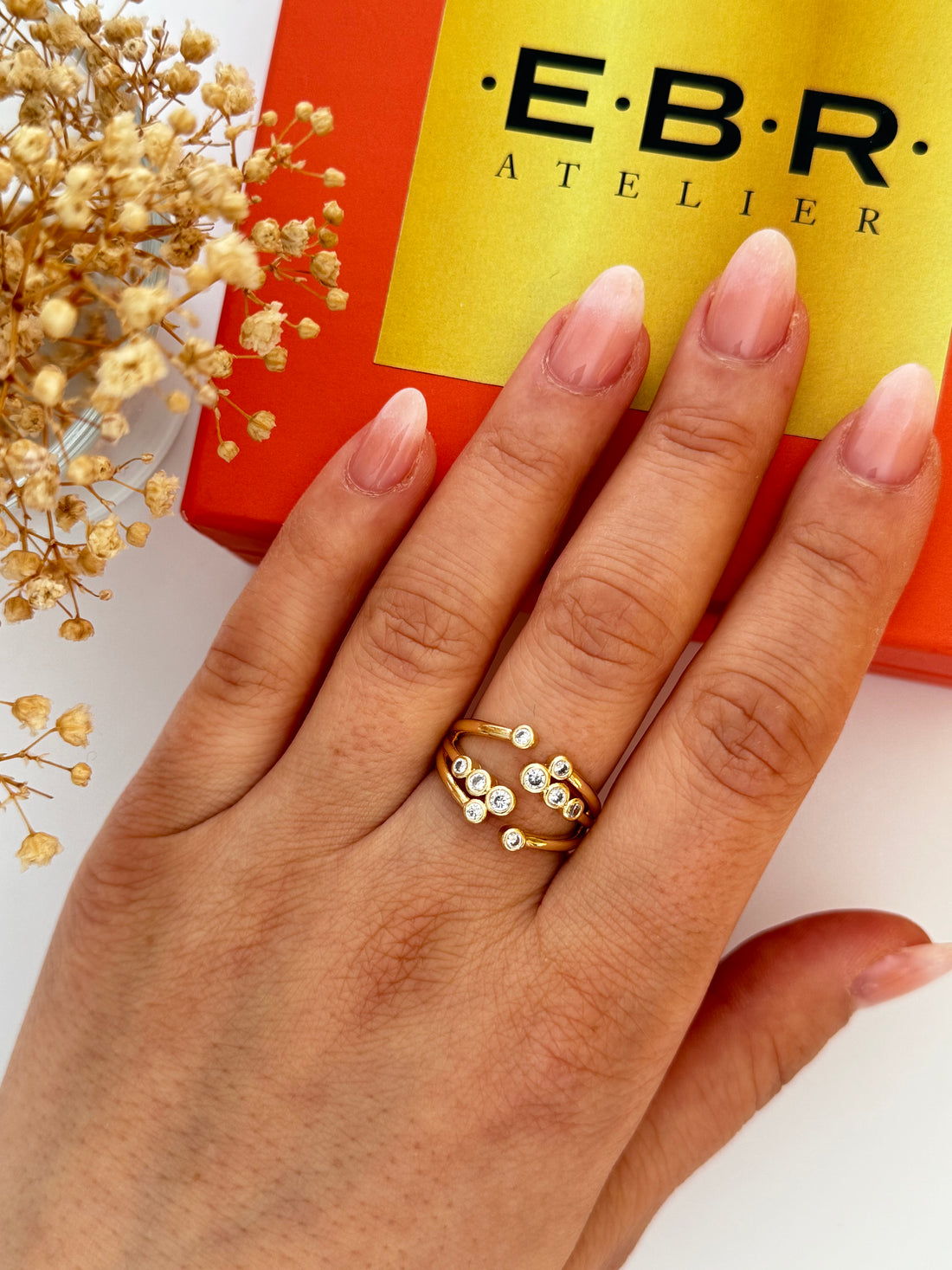 NORELİA TAŞ DETAYLI AYARLANANİLİR YÜZÜK