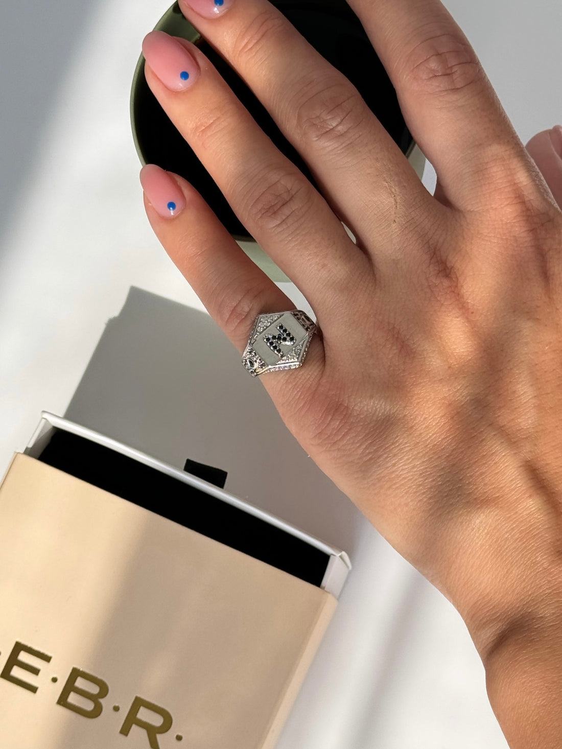 İTHAL N HARF AYARLANABİLİR SİLVER SERÇE PARMAK YÜZÜK