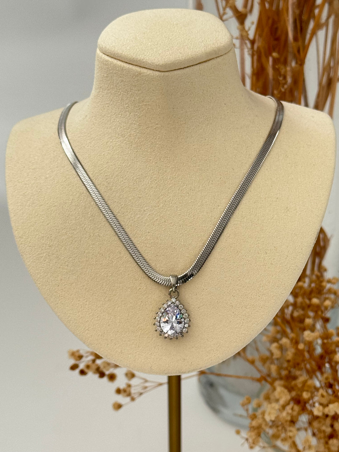 MAHRUZE İTALYAN ZİNCİR SİLVER ÇELİK KOLYE