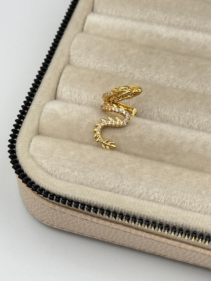 İTHAL DRAGON GOLD KIKIRDAK KÜPE EARCUFF
