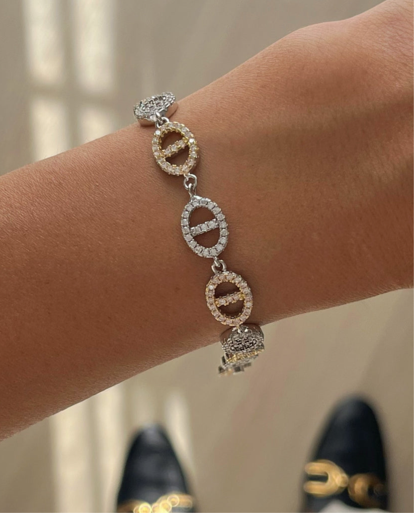 İTHAL ZİRKON TAŞLI ZİNCİR BİLEKLİK