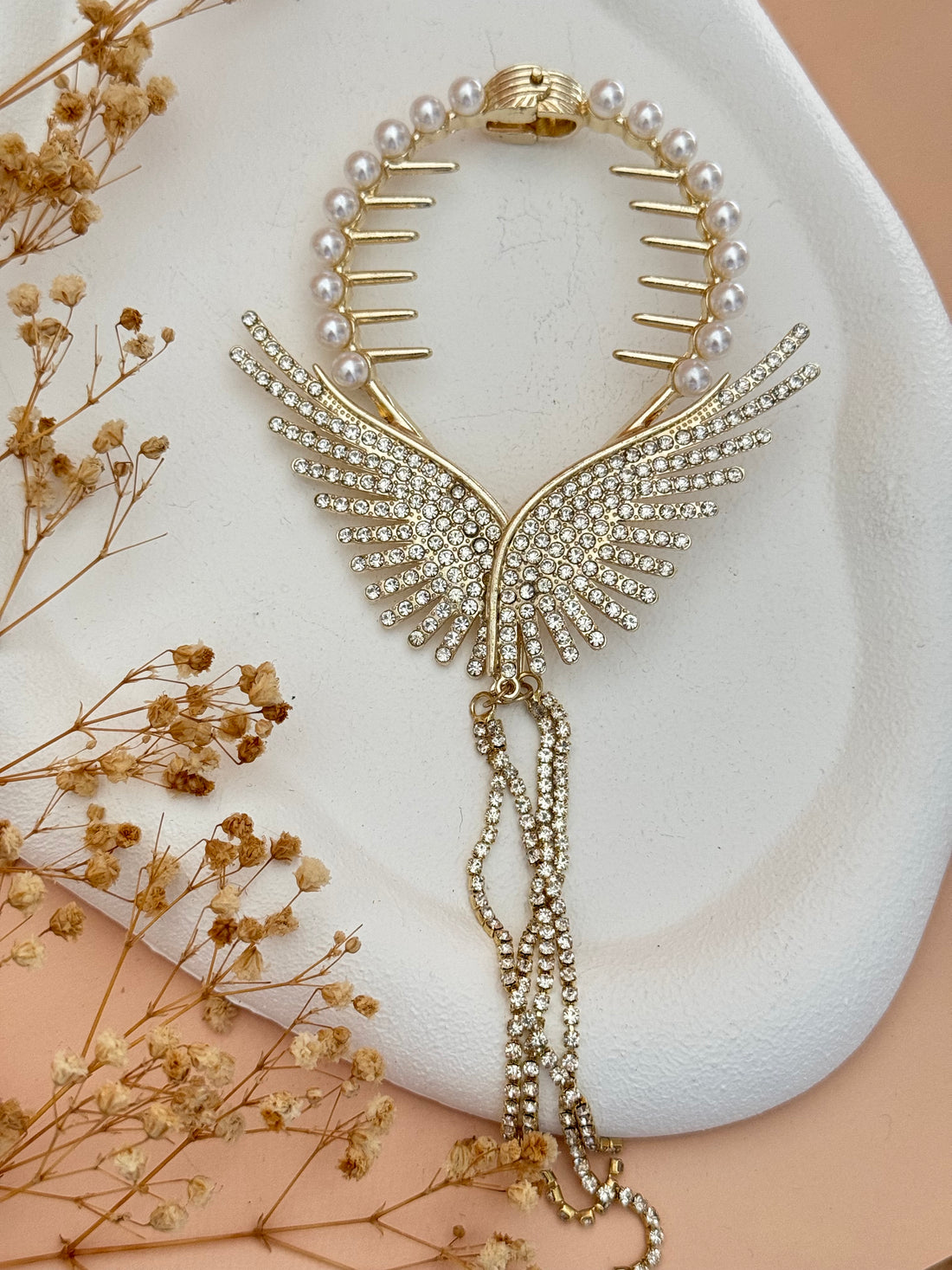 İTHAL MELEK KANADI METAL BALERİN TOPUZ TOKASI