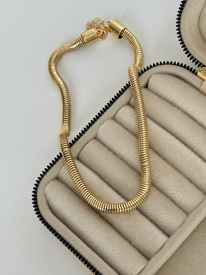 İTHAL KALIN HASIR MODEL GOLD KOLYE