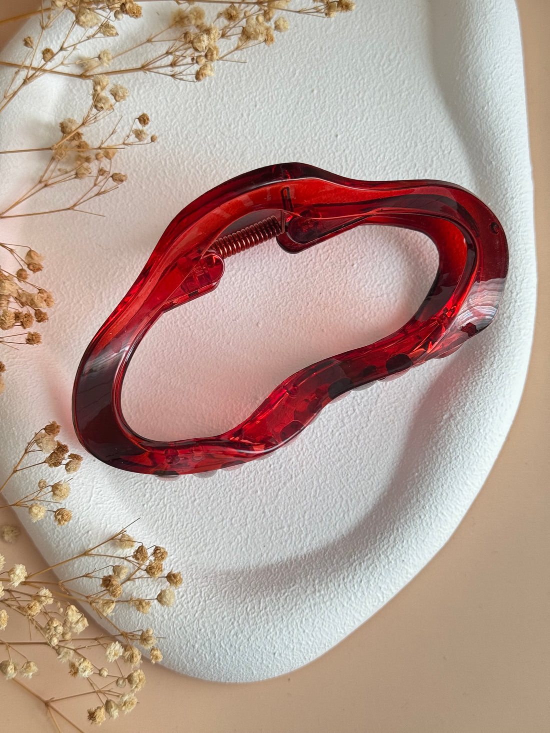 İTHAL AMORF KIRMIZI KIRILMAZ ASİMETRİK MANDAL TOKA