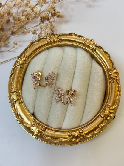 TAŞLI MELEK KANADI GOLD KÜPE