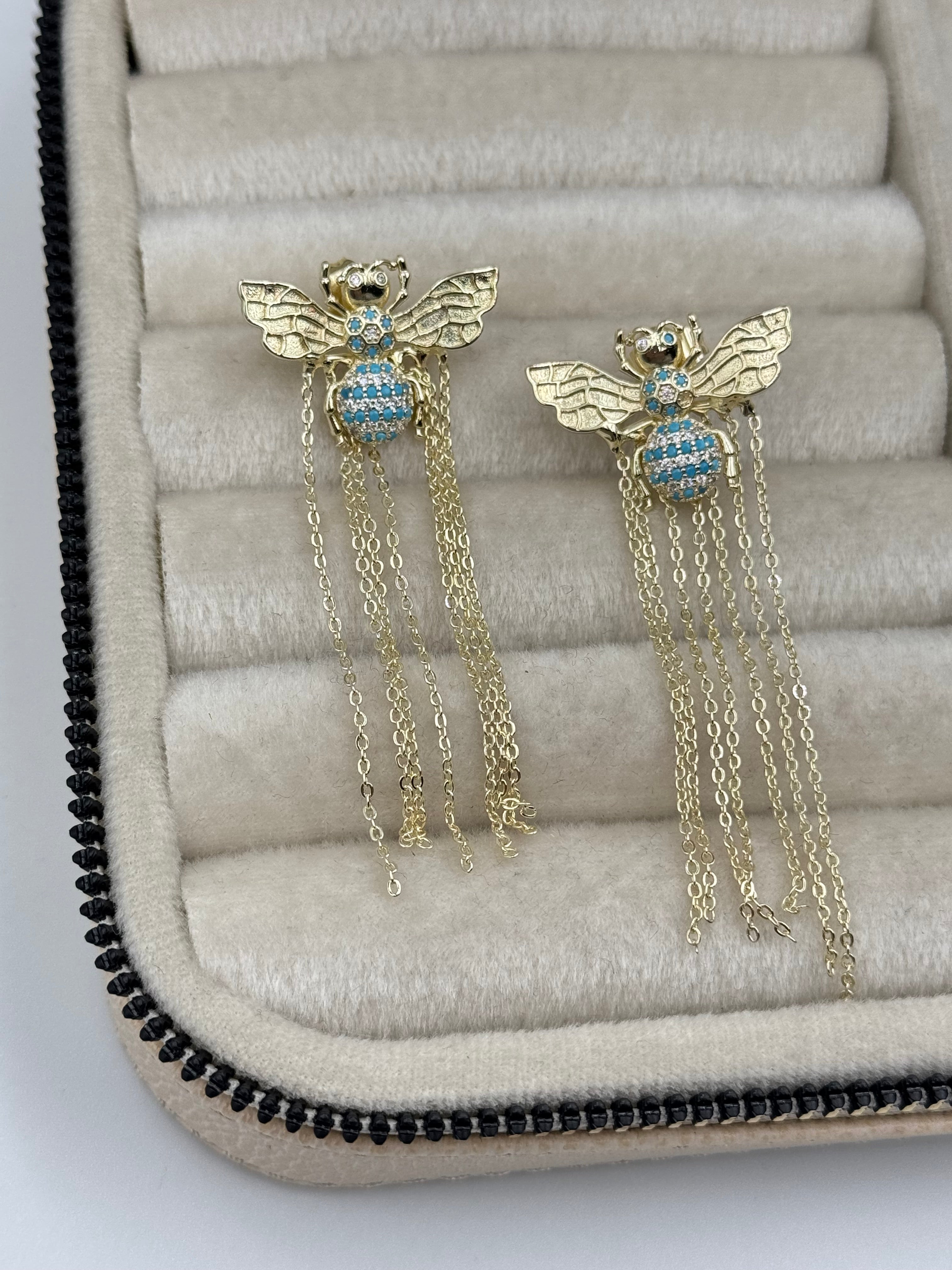 İTHAL ARILI SALLANTILI GOLD KÜPE