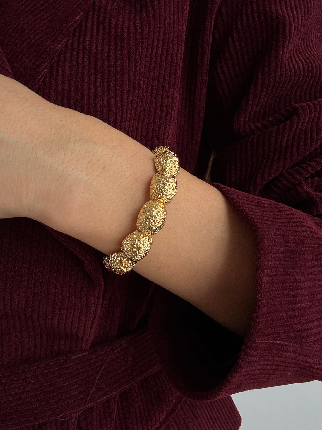 HUBAN ALTIN KAPLAMA AYARLANABİLİR GOLD KELEPÇE BİLEKLİK