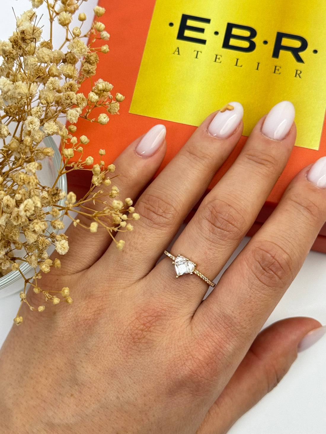 İTHAL KALP DETAYLI GOLD AYARLANABİLİR YÜZÜK