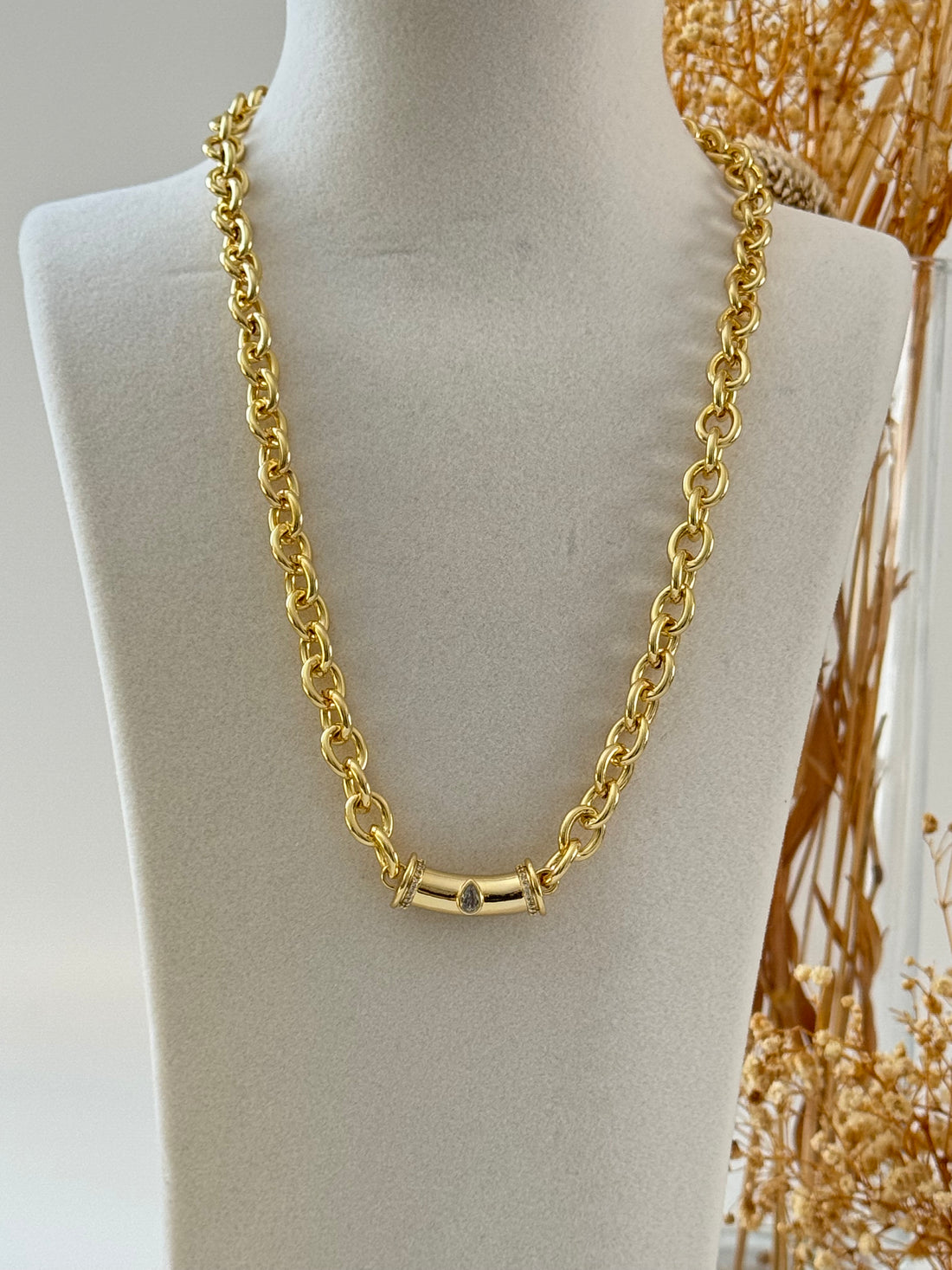 OMİA GOLD KALIN ZİNCİR KOLYE