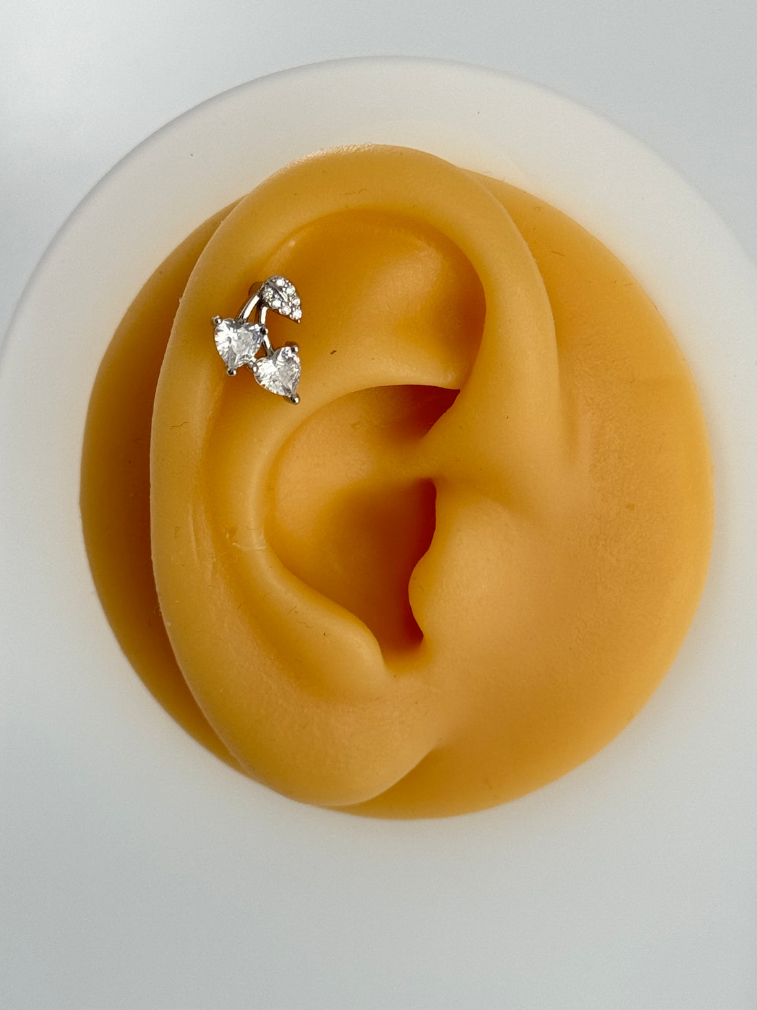 İTHAL KALPLİ KİRAZ MODEL SİLVER PİERCİNG