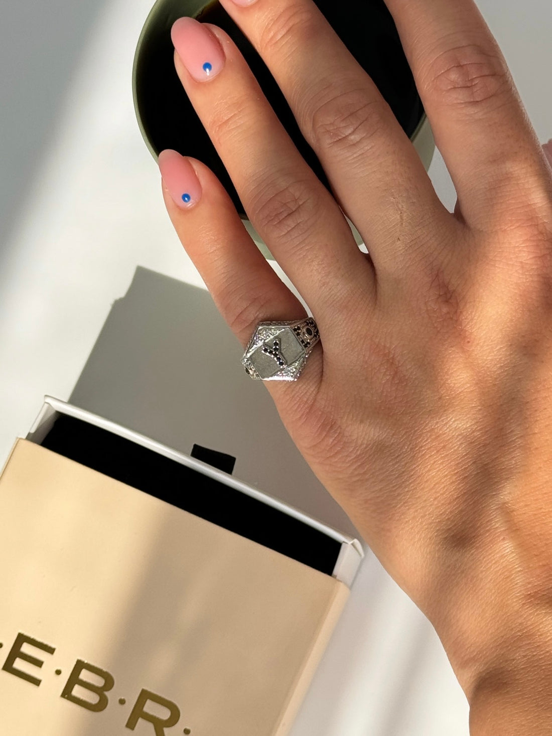 İTHAL Y HARF AYARLANABİLİR SİLVER SERÇE PARMAK YÜZÜK