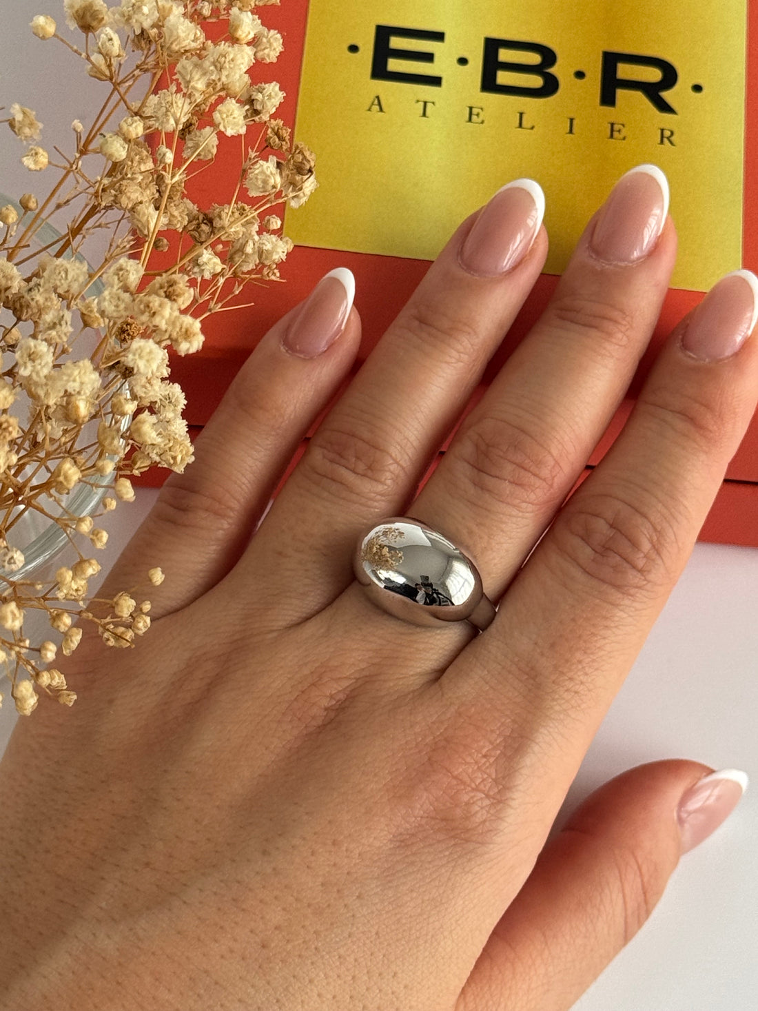 İTHAL BOMBELİ SİLVER AYARLANABİLİR YÜZÜK