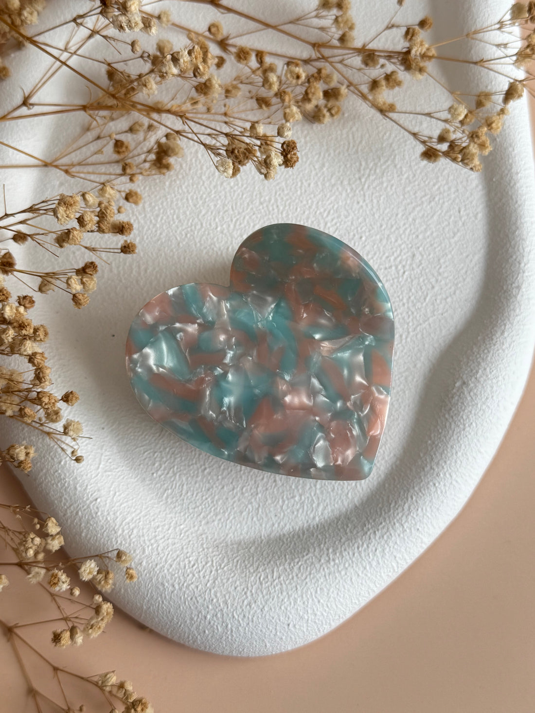 İTHAL KALP MODEL MAVİLİ KEMİK MANDAL TOKA