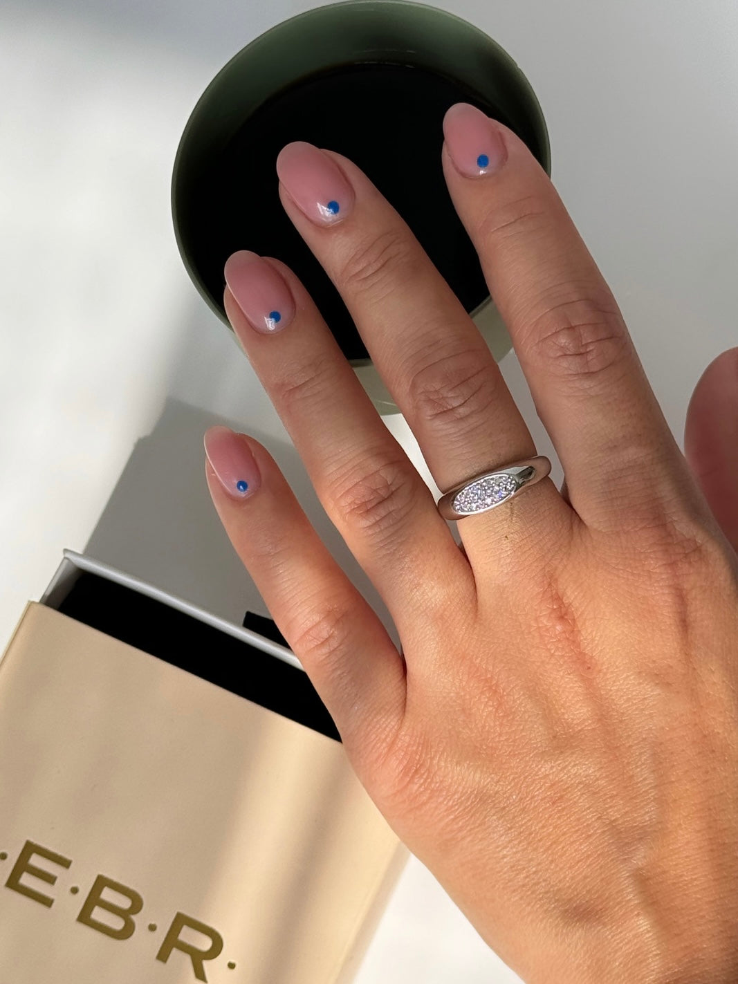 İTHAL TAŞ DETAYLI SİLVER AYARLANABİLİR YÜZÜK