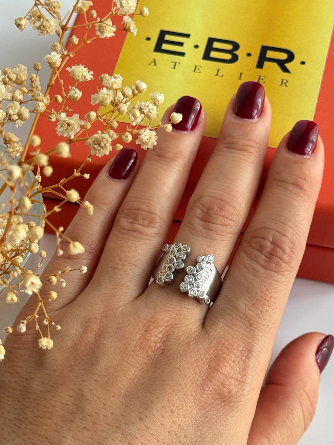 İTHAL TAŞLI SİLVER AYARLANABİLİR YÜZÜK