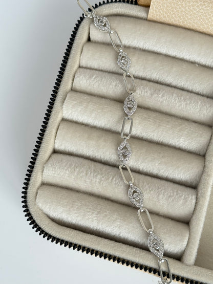 NAVAZ GÖZ DETAYLI SİLVER BİLEKLİK