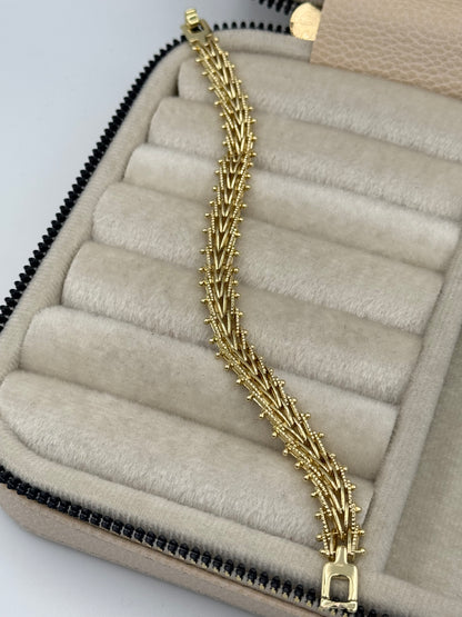 İTHAL KORDON DETAYLI GOLD BİLEKLİK