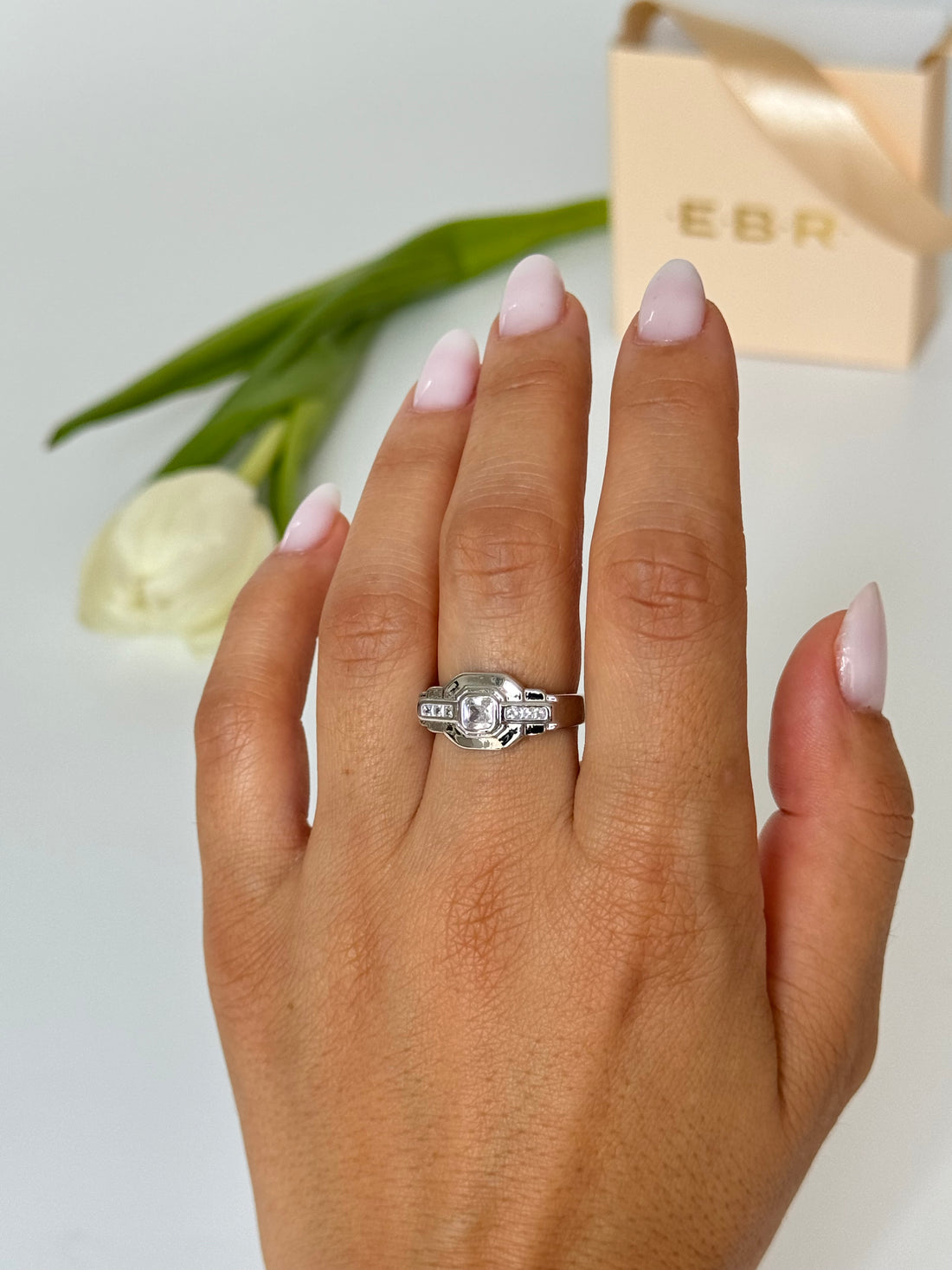 İTHAL TAŞLI VİNTAGE SİLVER AYARLANABİLİR YÜZÜK