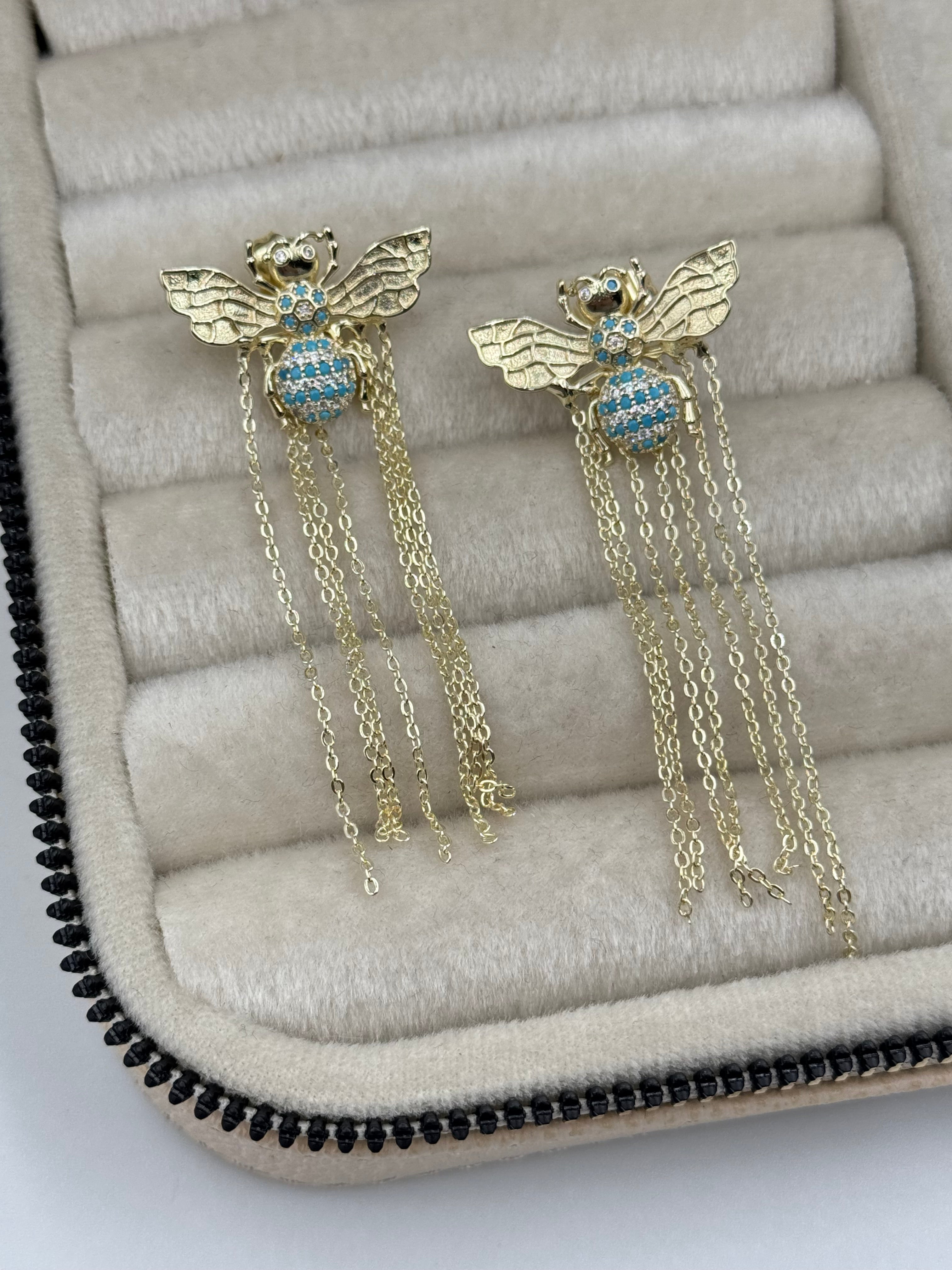 İTHAL ARILI SALLANTILI GOLD KÜPE