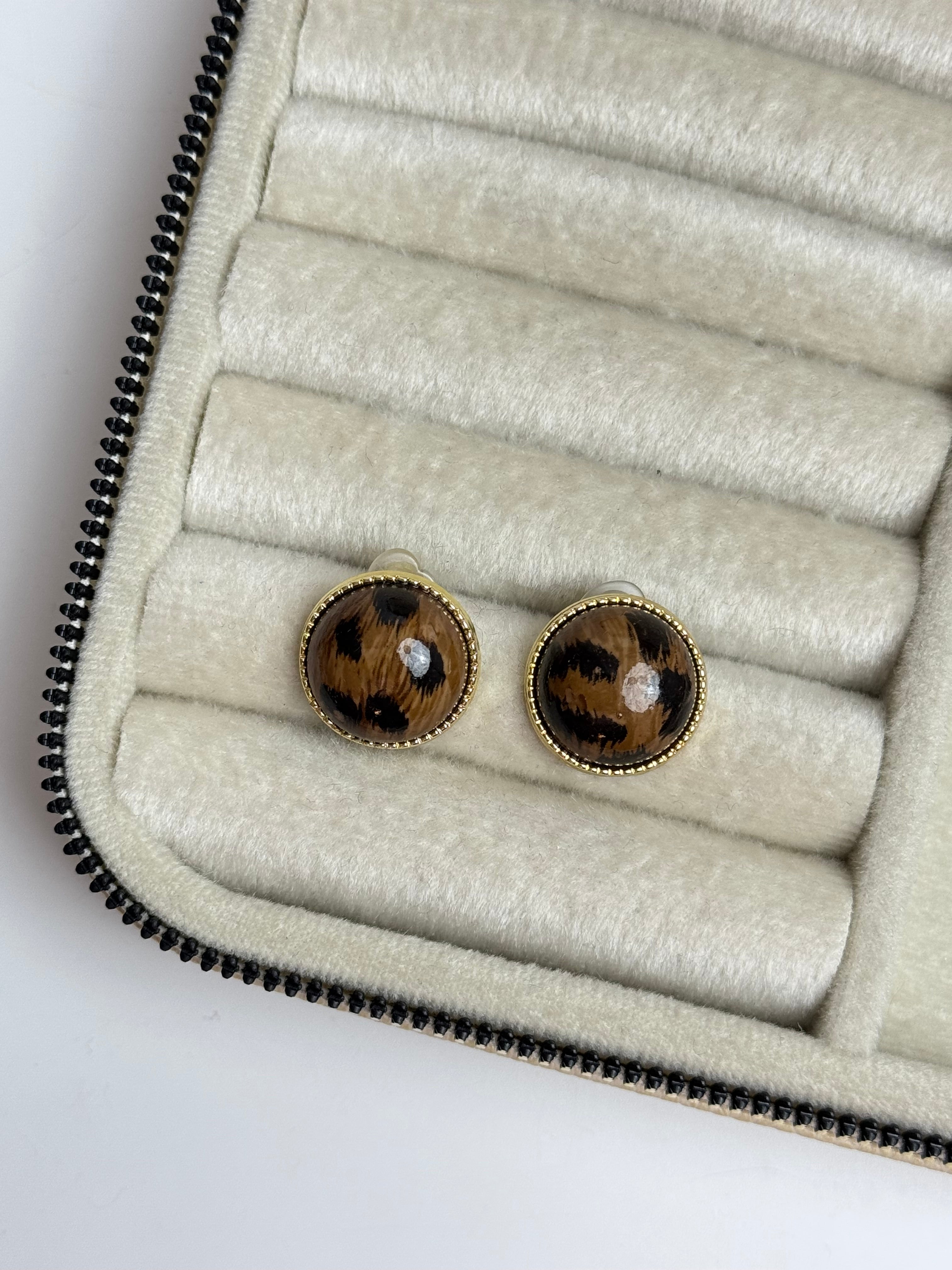 İTHAL LEOPAR OVAL MARKA MODEL KÜPE