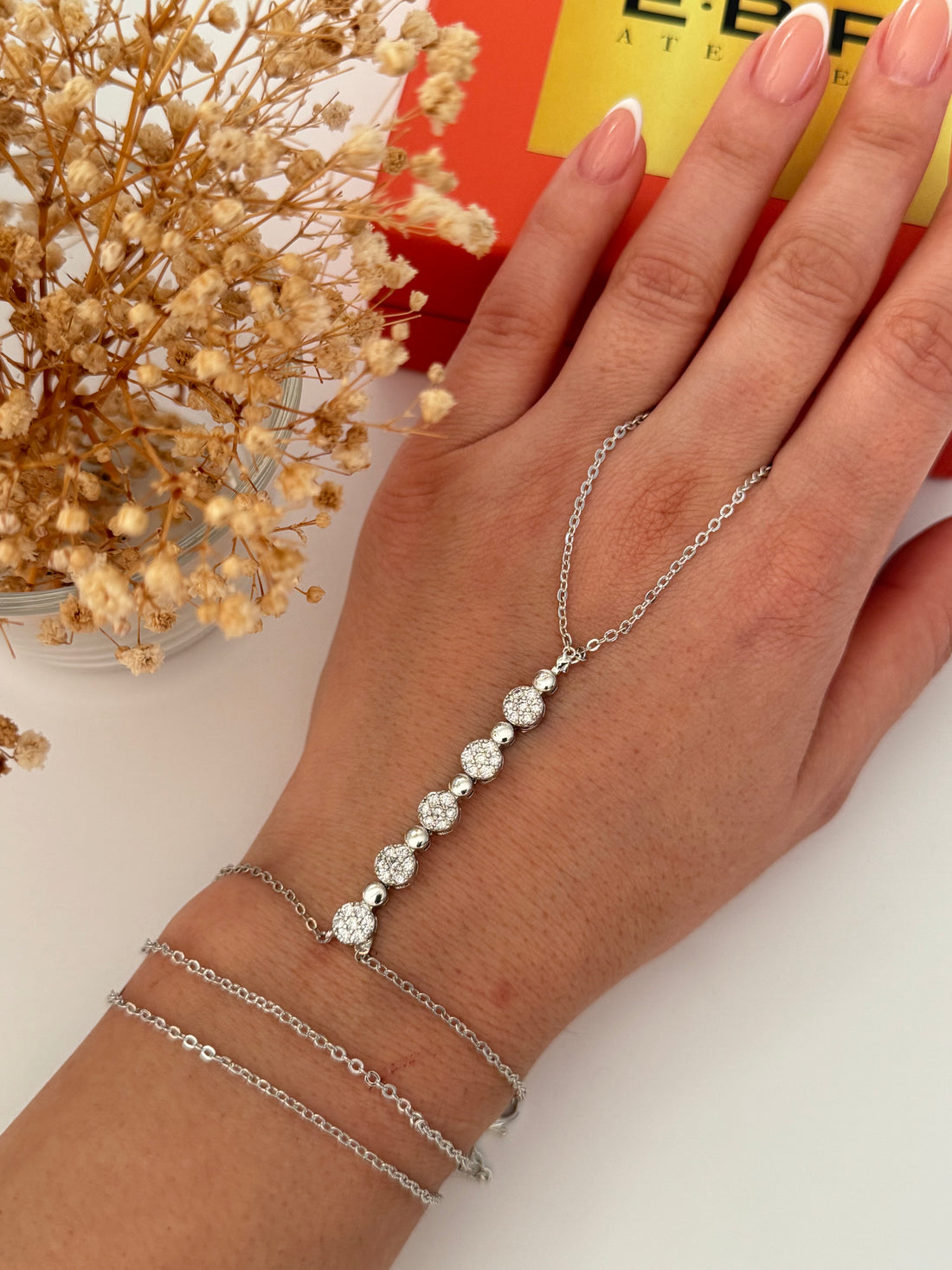 İTHAL TAŞ DETAYLI SİLVER ŞAHMERAN