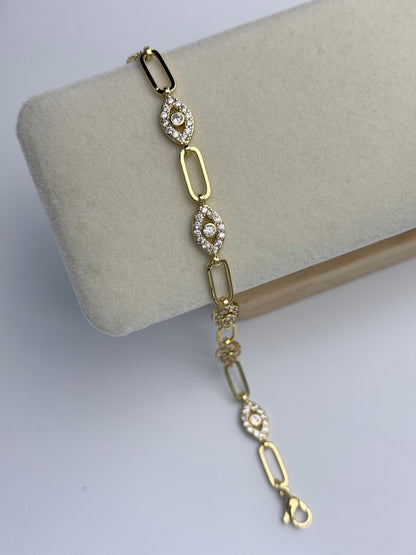 NAVAZ GÖZ DETAYLI GOLD BİLEKLİK