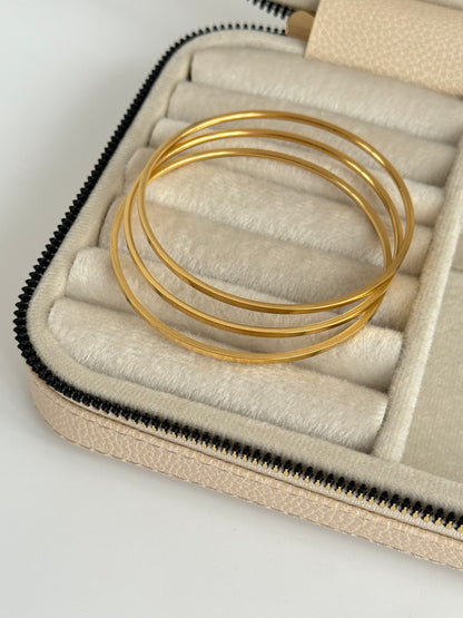 İTHAL 3LÜ GOLD AJDA BİLEZİK (6.8cm)